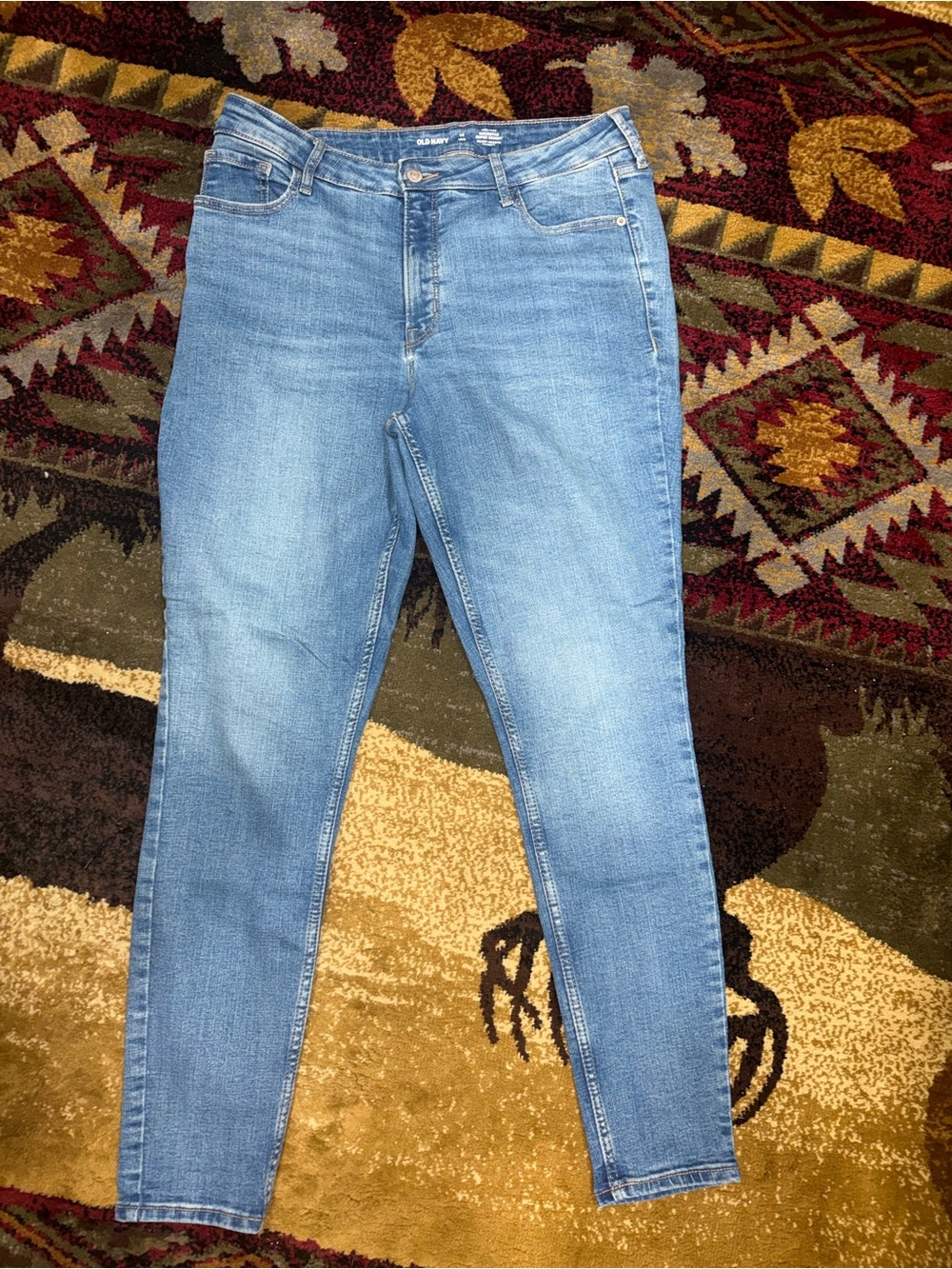Old Navy High-Rise Rockstar Super Skinny Light Wash Women's Jeans - size 14 Long
